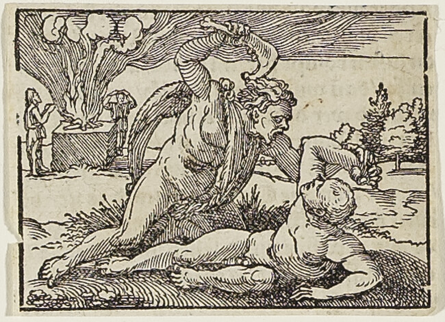 Cain Kills His Brother Abel, from the book Biblicae Historiae