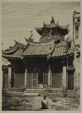 Pagode Bouddhiste à Saigon (Buddhist Pagoda in Saigon), from the portfolio L'Eau-Forte en 1874