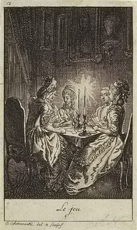 Le Jeu (The Game), Plate 12 from the series Occupations des Dames (The Twelve Occupations of Women)