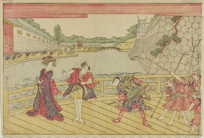 Imperial Castle of Yenya, Lady Kawoyo interviews her retainers, number 3 from the series The Loyal League of Forty-seven Ronin (Uki-E Chushingura)