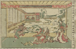 Rikiya to assassinate Honzo, number 9 from the series The Loyal League of Forty-seven Ronin (Uki-E...