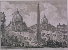 Veduta della Piazza del Popolo (View of the Piazza del Popolo), from Le Magnificenze di Roma: Vedute di...