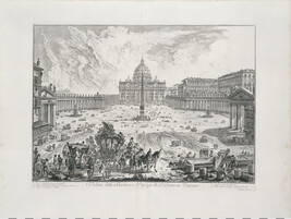 Veduta della Basilica e Piazza di S. Pietro in Vaticano (View of the Basilica and Piazza of St. Peter in...