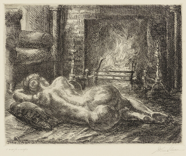 Nude on Hearth (On the Hearth)