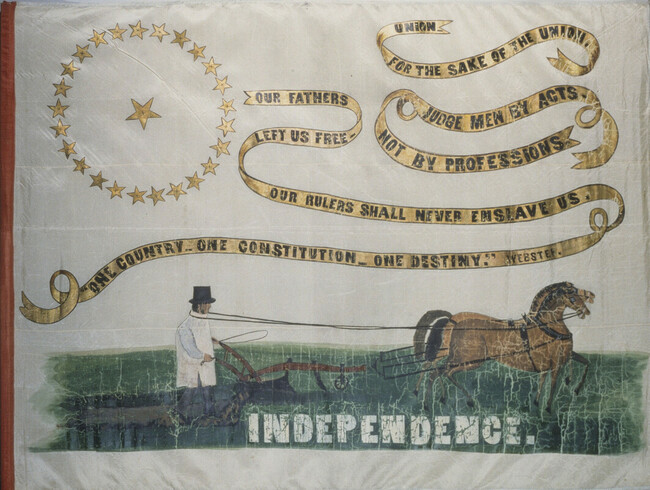 Campaign Banner for the Whigs of Lyme, New Hampshire (William Henry Harrison's 1840 Presidential Campaign)