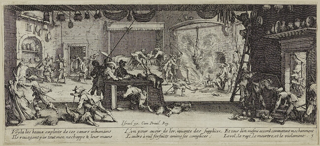 Le Pillage d'une ferme (The Plundering of a Farmhouse), Plate 5 from the series Les Grandes Misères et malheurs de la guerre (The Great Miseries and Misfortunes of War)