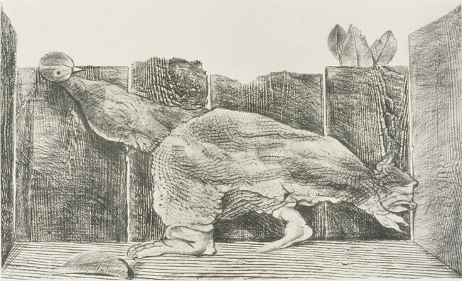 Dans l'ecurie du sphinx (In the Stable of the Sphinx), number 27 of 34 from the portfolio Histoire Naturelle (Natural History)