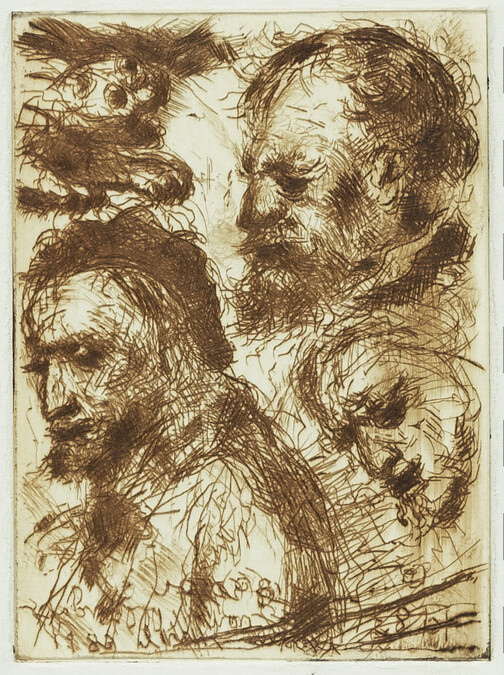 Copy of Rembrandt's Etching of Three Studies of Old Men's Heads (H.25)