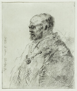 Copy of Rembrandt's Etching of Bald-Headed Man (Rembrandt's Father?) in Profile (H.23)