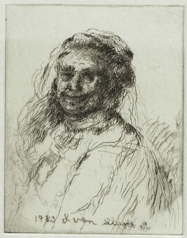 Copy of Rembrandt's Etching, Rembrandt's Mother: Head and Bust Three-Quarter's Right (H.1)