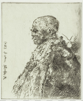 Copy of Rembrandt's Etching of Bald-Headed Man (Rembrandt's Father?) in Profile (H.23)