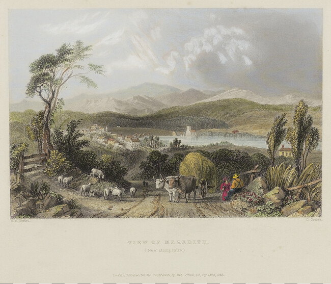 View of Meredith (New Hampshire), Plate 60 from Volume I of N.P. Willis' American Scenery, or Land, Lake, and River Illustrations of Transatlantic Nature