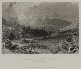 Mount Washington, and the White Hills (From near Crawford's), Plate 48 from Vol. I of N.P. Willis'...