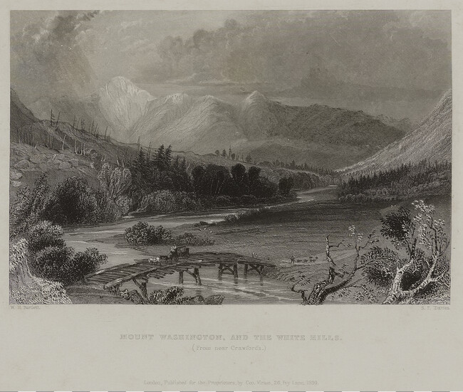 Mount Washington, and the White Hills (From near Crawford's), Plate 48 from Vol. I of N.P. Willis' American Scenery. or Land, Lake and River Illustrations of a Transatlantic Nature