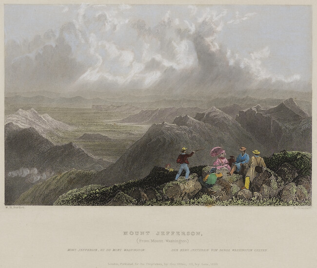 Mount Jefferson (from Mount Washington), Plate 13 from Vol. II of N.P. Willis' American Scenery, or, Land, Lake, and River Illustrations of a Transatlantic Nature