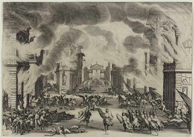 Act V, Plate 5 for Prospero Bonarelli's Il Solimano, tragedia (The Sultan, A Tragedy)