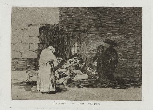 A woman's charity (Caridad de una muger), number 49 of 80; from the series The Disasters of War (Los Desastres de la Guerra)