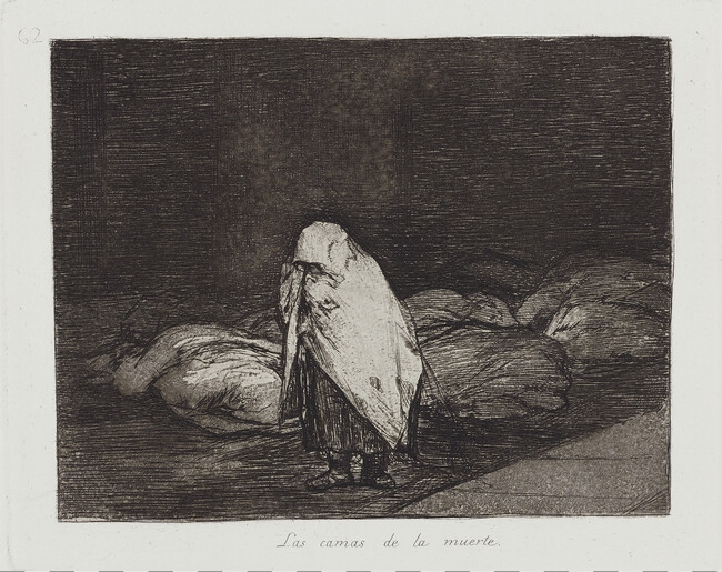 The deathbeds. (Las camas de la muerte.), number 62 of 80; from the series The Disasters of War (Los Desastres de la Guerra)