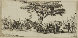 Le Campement (The Encampment), Plate 1 from the series Les Petites Misères de la Guerre (The Small...