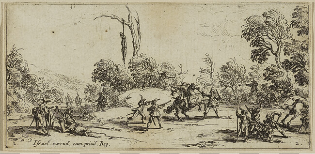 L'Attaque sur la route (The Attack on the Highway), Plate 2 from the series Les Petites Misères de la Guerre (The Small Miseries of War)
