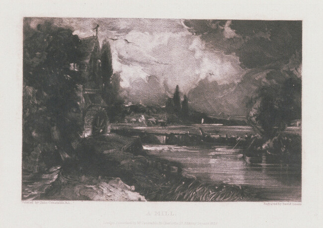A Mill, from English Landscape Scenery; portfolio No. 4