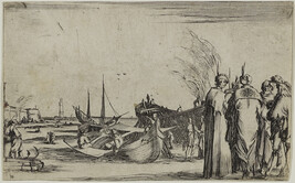Three Turks and an Italian, plate 2 from Suite de huit marines (Set of Eight Nautical Landscapes)