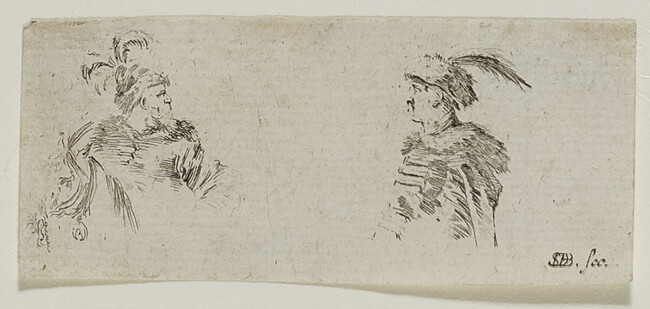 Deux Polonais (Two Polish Men), from Recueil de divers griffonnements et preuves d'eau-forte (Collection of Diverse Sketches and Etching Proofs)