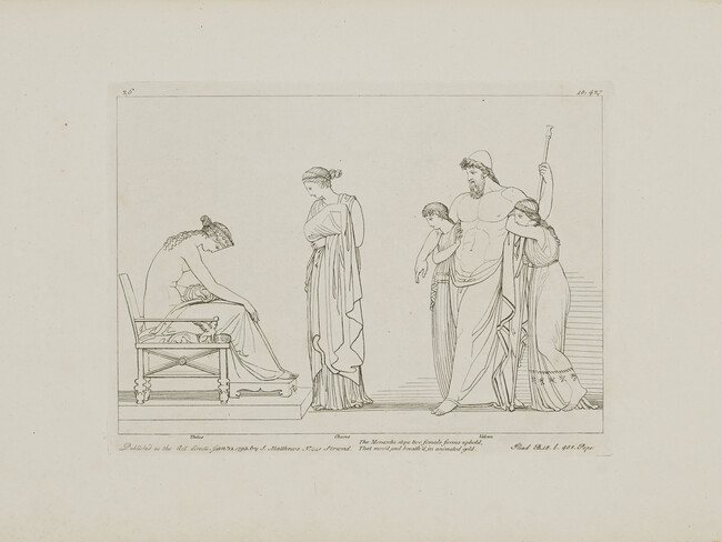 Vulcan and Chares Receiving Thetis, from The Iliad of Homer