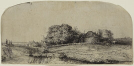 Landscape with a Hay Barn and a Flock of Sheep