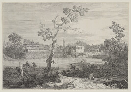 View of a Town on a Riverbank