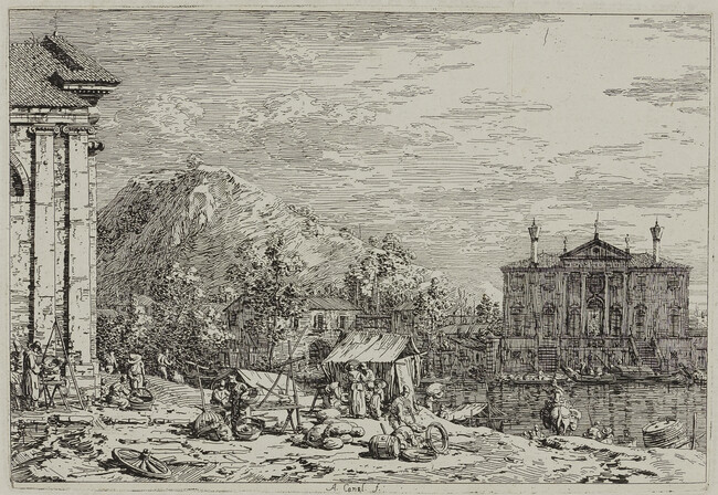 Il mercato al dolo (The Market at Dolo), from the series Vedute altre prese da i luoghi altre ideate (Views, Some Representing Actual Sites, Others Imaginary)