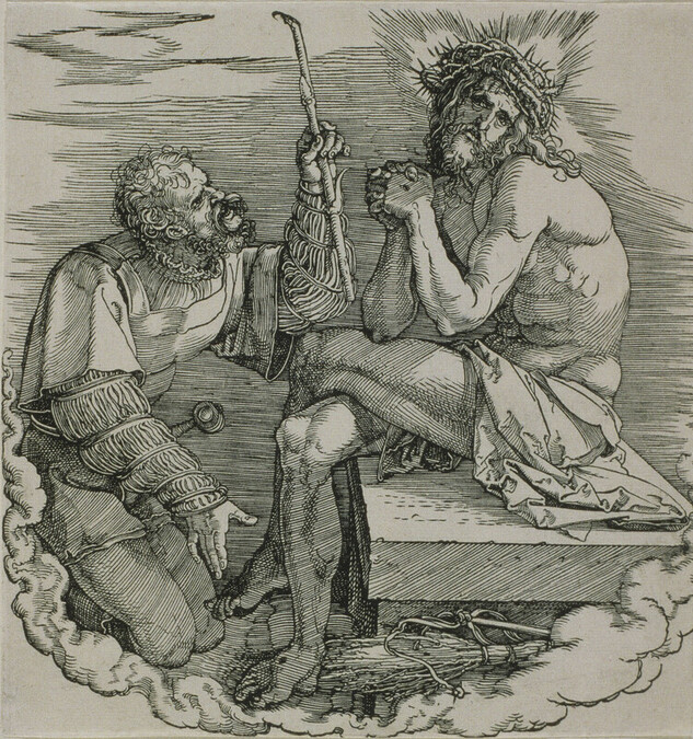 Title Page: The Mocking of Christ (or Christ as Man of Sorrows Mocked by a Soldier), from The Large Passion