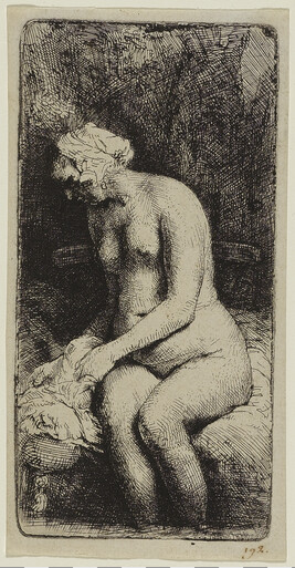 Woman Bathing Her Feet at a Brook