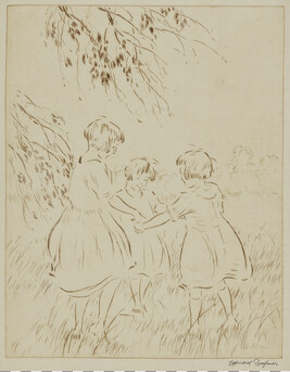 Untitled ; Three Girls Holding Hands in a Circle