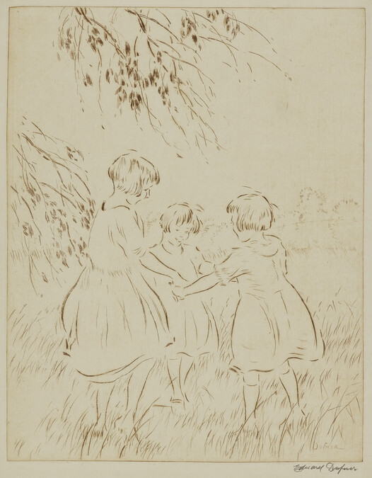 Untitled ; Three Girls Holding Hands in a Circle