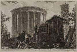 Veduta del Tempio della Sibilla in Tivoli