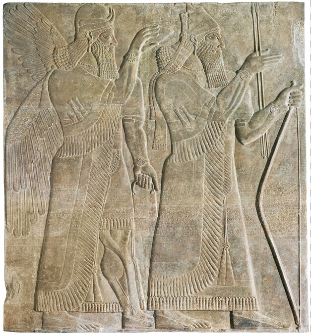 The King and Apkallu: Relief from the Northwest Palace of Ashurnasirpal II at Nimrud, Room G