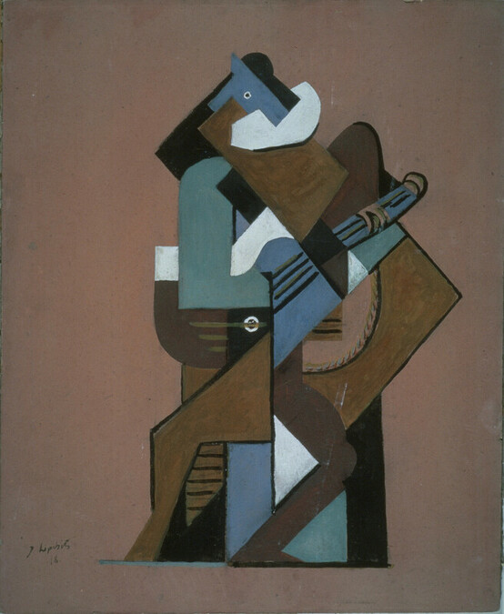Seated Man with a Guitar (Study for Polychromed Bas-Relief)