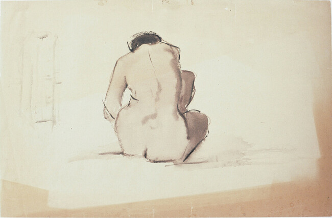 Untitled, Seated Nude from Back (recto); Untitled, Standing Female Nude (verso)