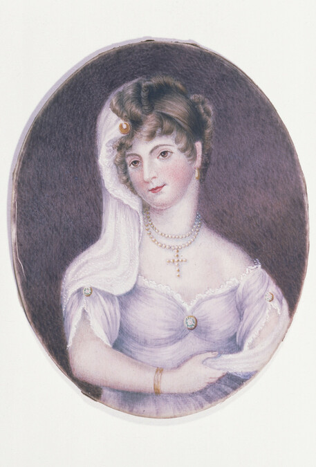 Portrait of Woman with Veil and Pearls
