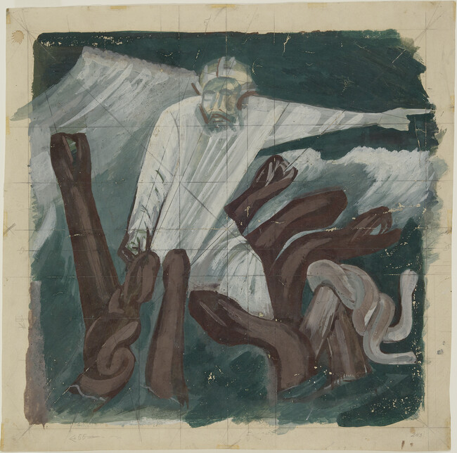 Study for The Departure of Quetzalcoatl (Panel 7) for The Epic of American Civilization