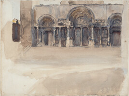 The West Portals of the Cathedral of Saint Gilles du Gard (Venetian Facade)