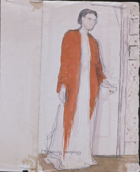 Front: Portrait of a Standing Woman; Reverse: Sketch of a Standing Woman