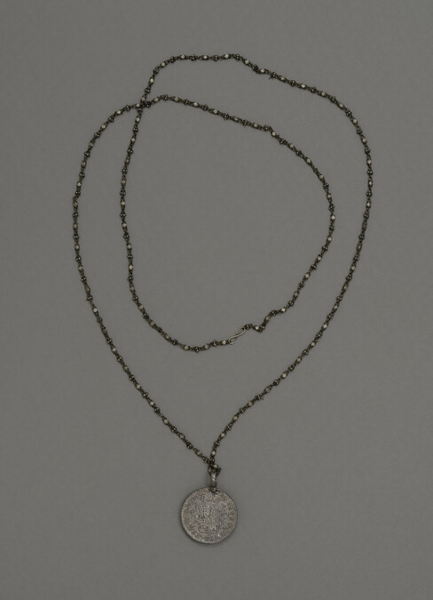 Alternate image #1 of Necklace of silver wire and beads