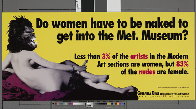 Alternate image #1 of Guerrilla Girls Conscience of the Art World; from the portfolio Guerrilla Girls' Most Wanted: 1985-2006