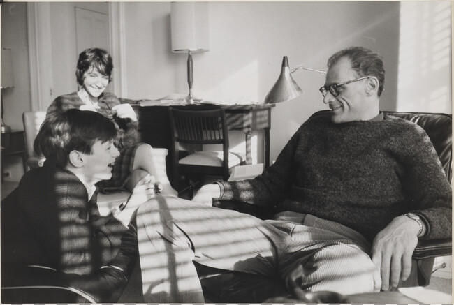 Alternate image #2 of Arthur Miller and his children Bobsie and Jaime at his New York City Hotel