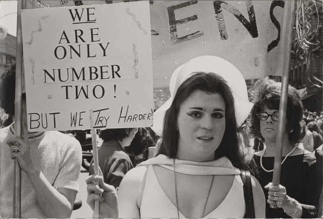 Alternate image #1 of Woman Holding a Protest Sign, Gay Liberation Parade, New York City
