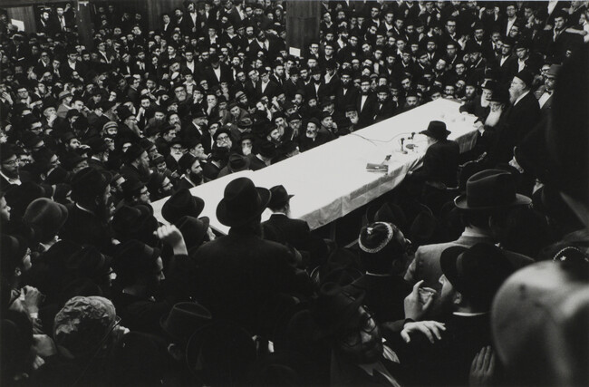 Alternate image #3 of A Group of Hassidic Men Listen to a Rabbi in a Brooklyn Synagogue, New York City, USA
