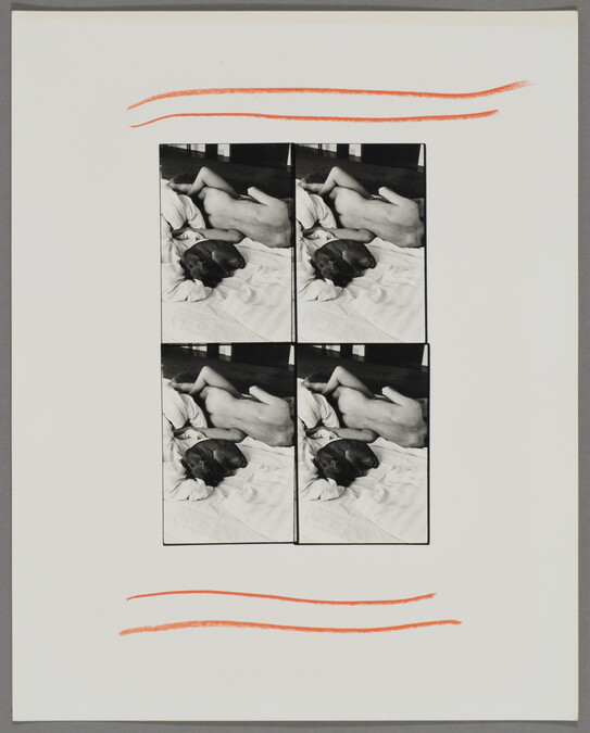 Alternate image #1 of Four Contact Prints of a Nude man, Woman, and Dog in Bed, Denmark