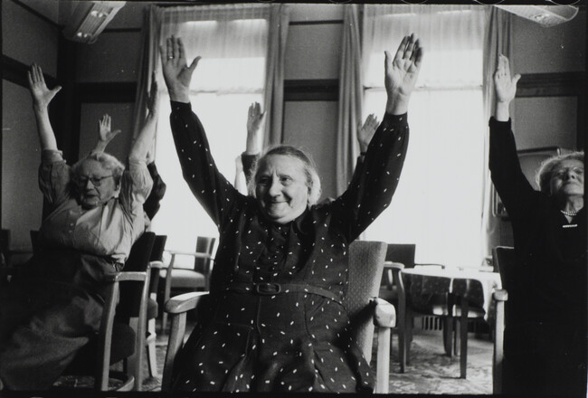 Alternate image #1 of Woman Exercising in a Jewish Old Age Home, Amsterdam, Holland